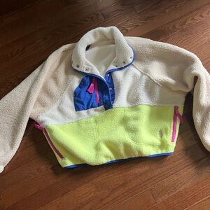 Free people hit the slopes color block jacket